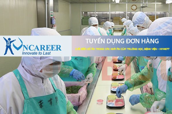 Tuyển dụng đơn hàng chế biến đồ ăn trong các nhà ăn của trường học, bệnh viện – HV1467T